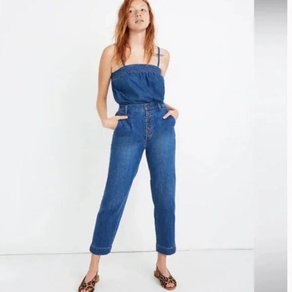 Madewell Tapered Jeans in Eastgate Wash: Button-Front Size 25 - Picture 3 of 7